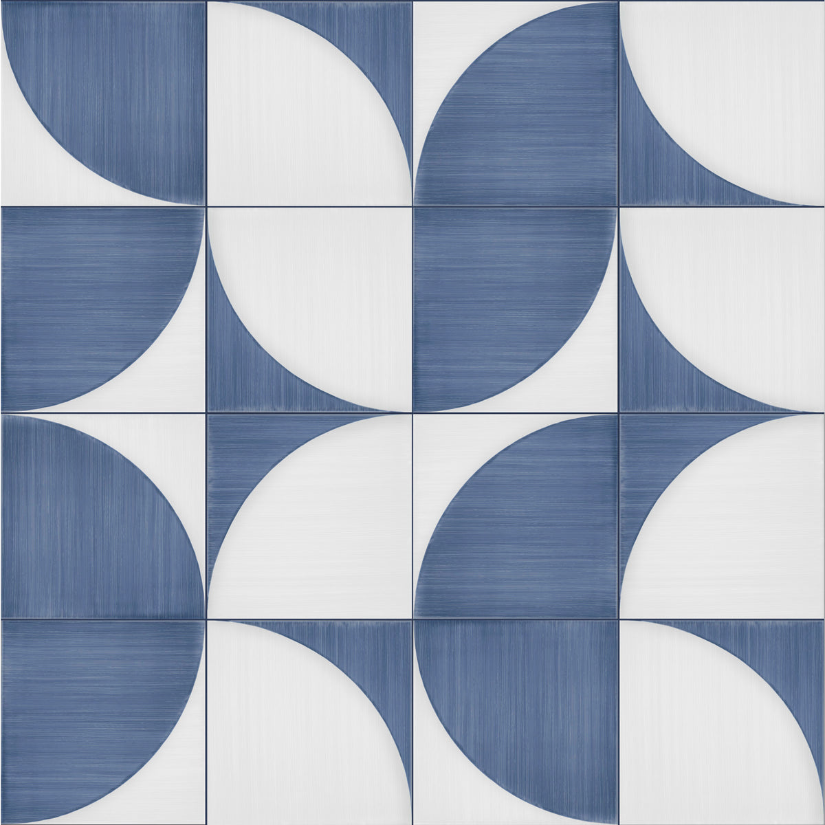 Marazzi - Scenario 8 in. x 8 in. Glazed Porcelain Tile - SR25 Blue Crescent