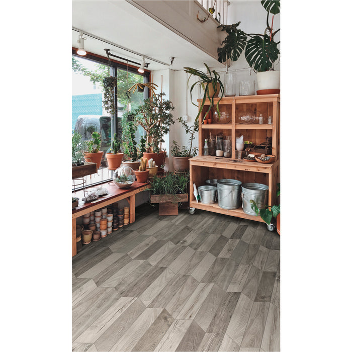 Marazzi - Treverksoul 4 in. x 21 in. Color Body Porcelain Tile - Grey Installed