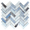 See Maniscalco - Gosford Glass and Stone Mosaics - Herringbone - Whirl Blend
