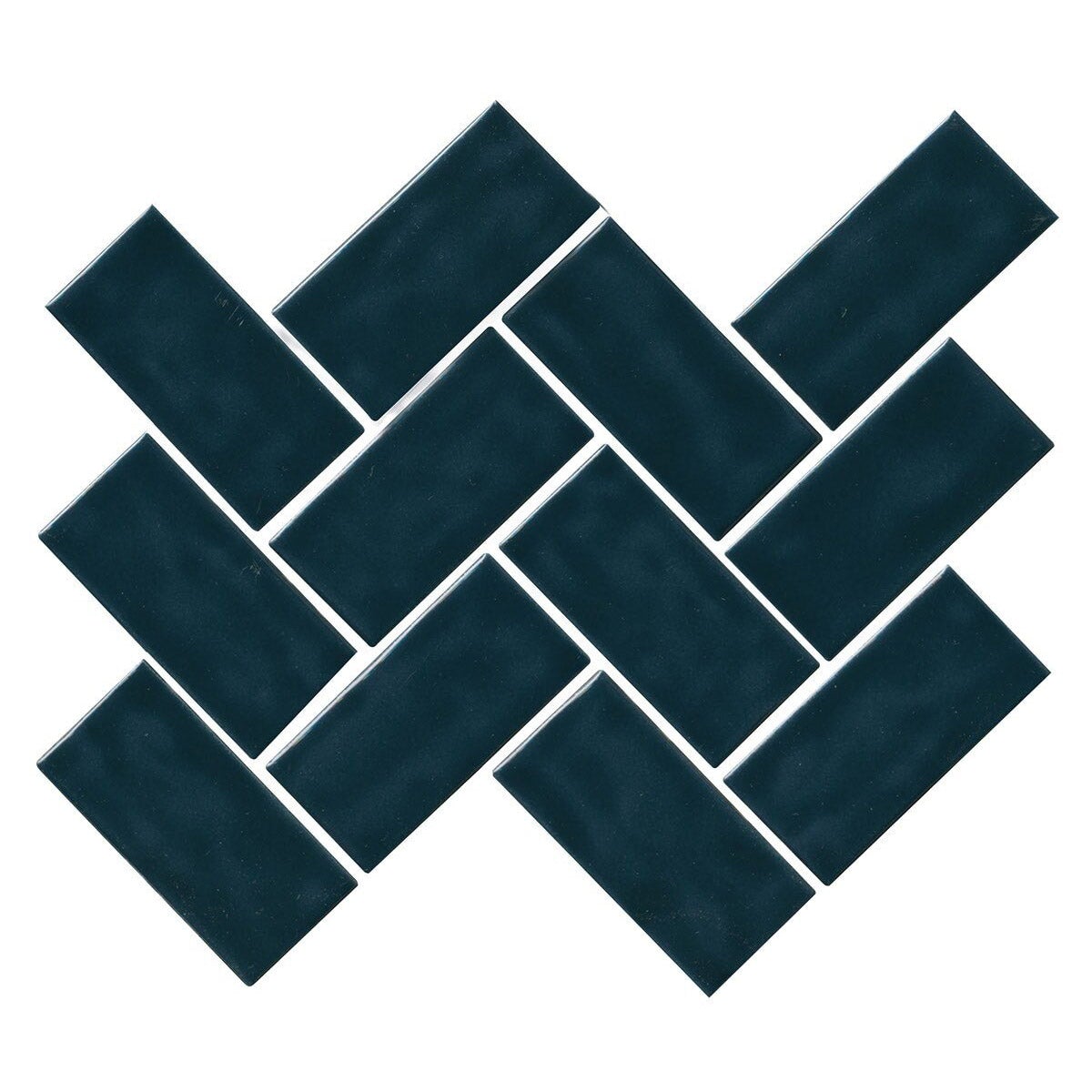 Marazzi - Artezen 2 in. x 4 in. Herringbone Mosaic - Deep Blue