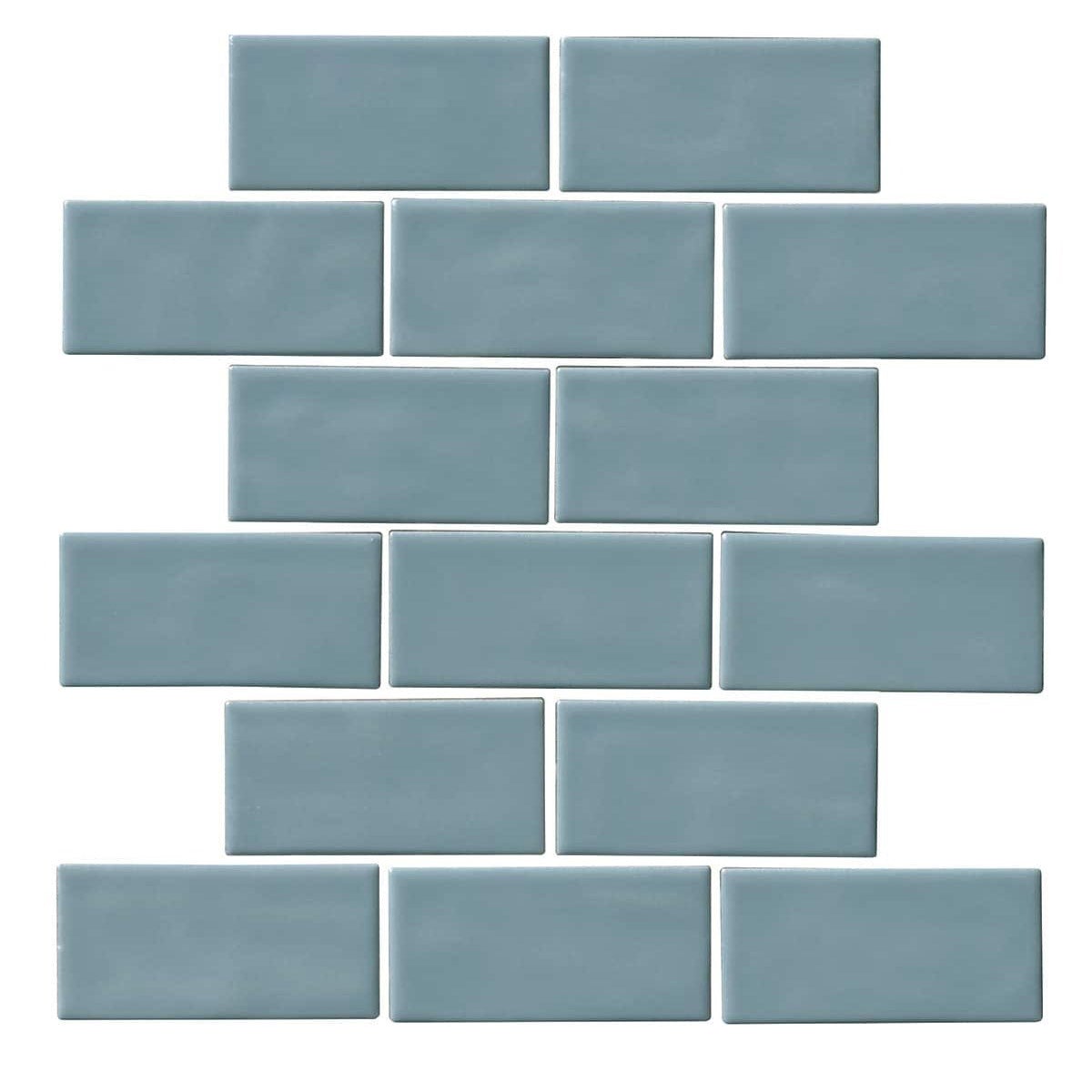 Marazzi - Artezen 2 in. x 4 in. Brick Joint Mosaic - Classic Blue AT23