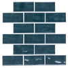 See Marazzi - Artezen 2 in. x 4 in. Brick Joint Mosaic - Deep Blue AT24