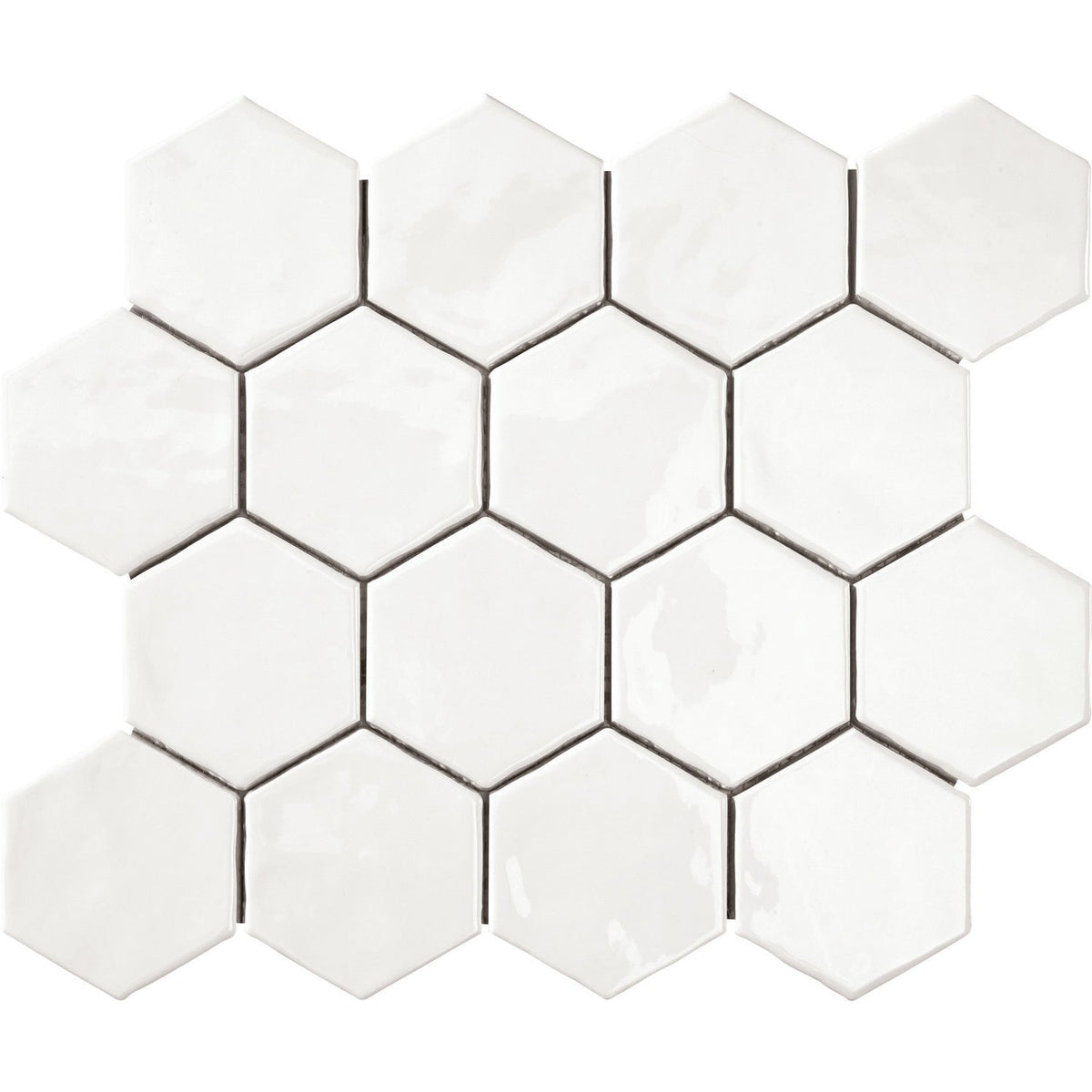 Marazzi - Artistic Reflections™ 3 in. Hexagon Mosaic - Artic Glossy