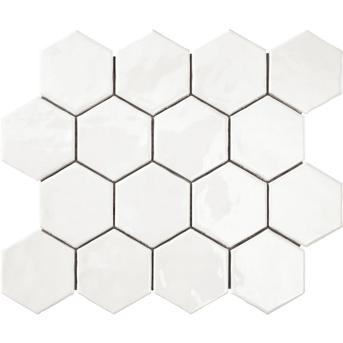 Marazzi - Artistic Reflections™ 3 in. Hexagon Mosaic - Artic Glossy