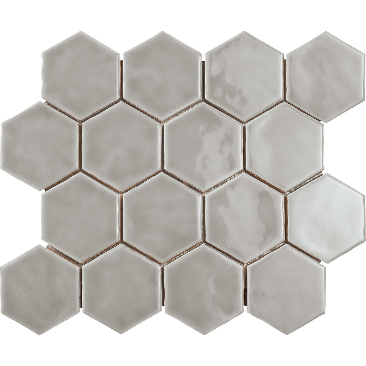 Marazzi - Artistic Reflections™ 3 in. Hexagon Mosaic - Rain Glossy
