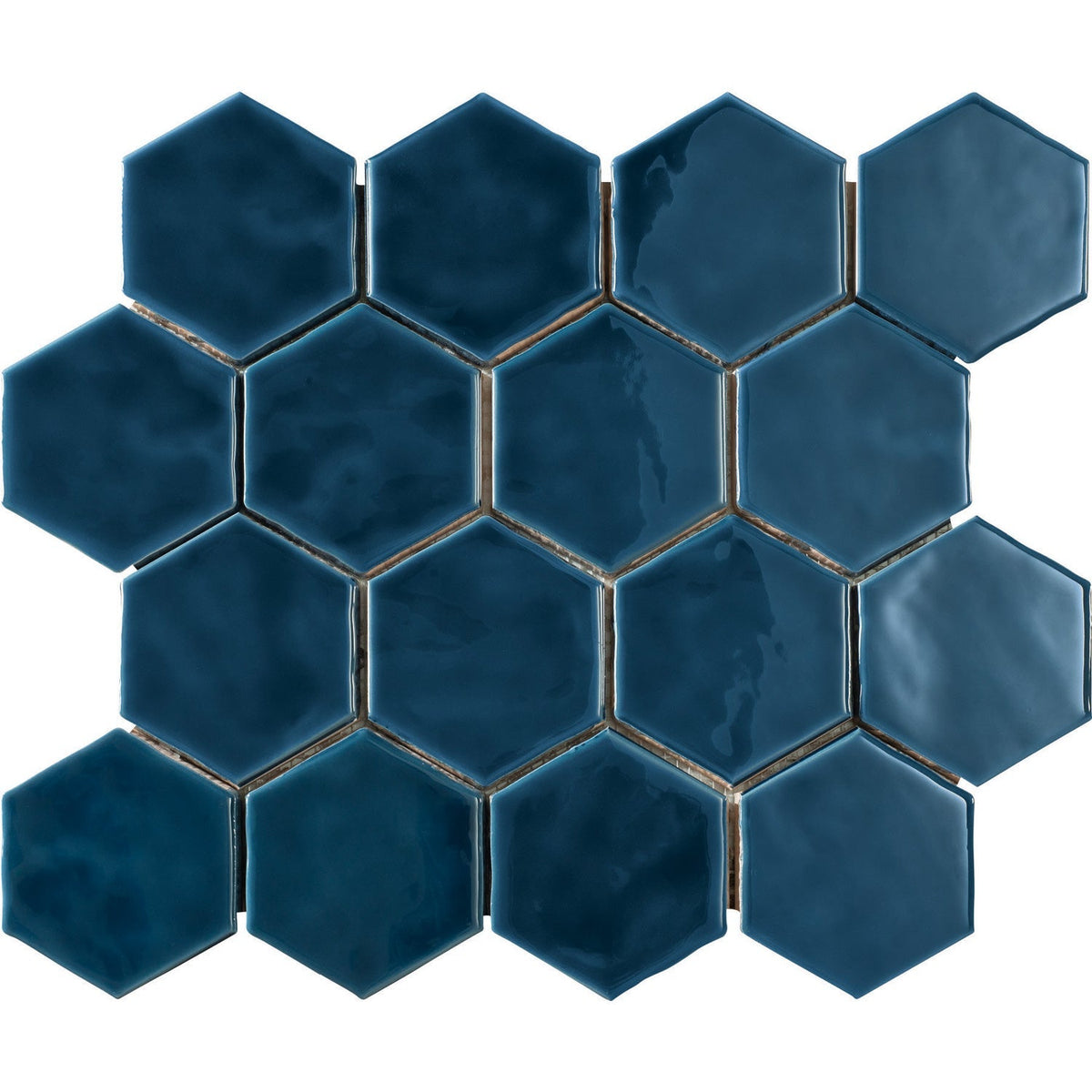 Marazzi - Artistic Reflections™ 3 in. Hexagon Mosaic - Twilight Glossy