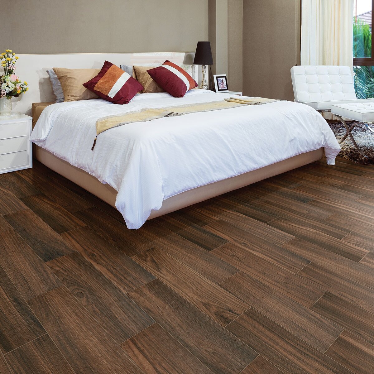 Marazzi - Knoxwood Glazed 6 in. x 24 in. Porcelain Tile - Nutmeg