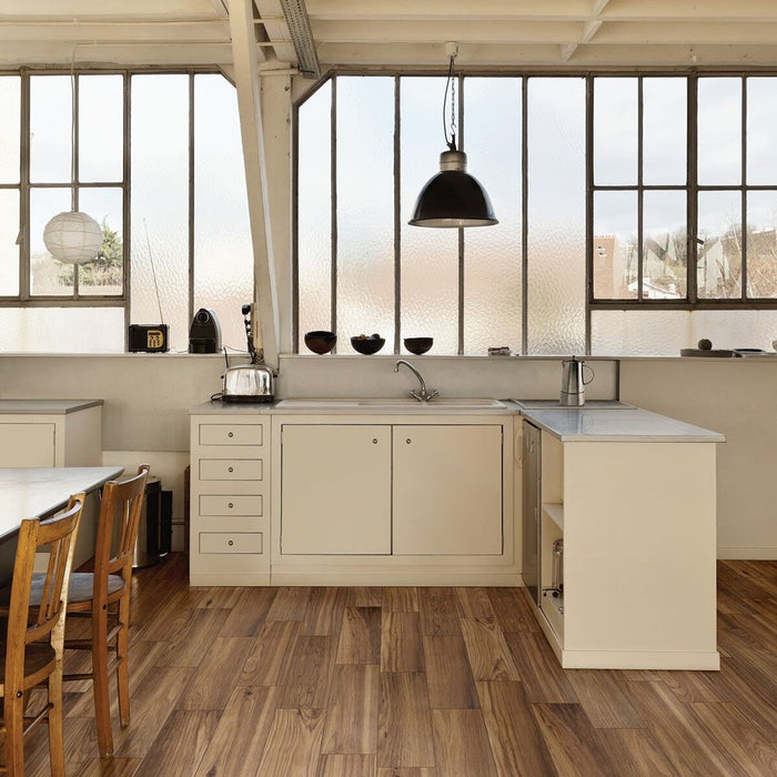 Marazzi - Knoxwood Glazed 6 in. x 24 in. Porcelain Tile - Spice Installed