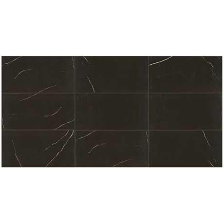 Marazzi - Classentino Marble 12 in. x 24 in. Porcelain Tile - Centurio Black Matte