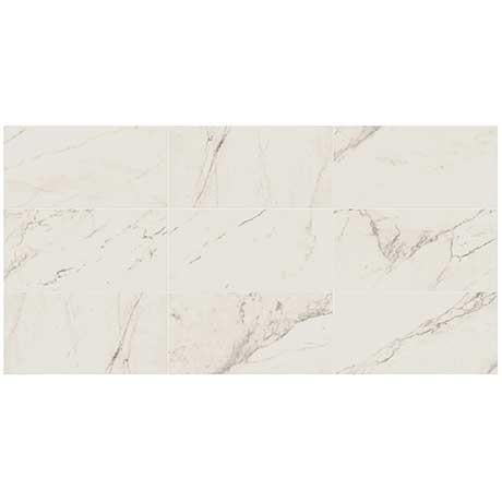 Marazzi - Classentino Marble 12 in. x 24 in. Porcelain Tile - Palazzo White Polished
