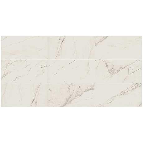 Marazzi - Classentino Marble 24 in. x 48 in. Porcelain Tile - Palazzo White Matte