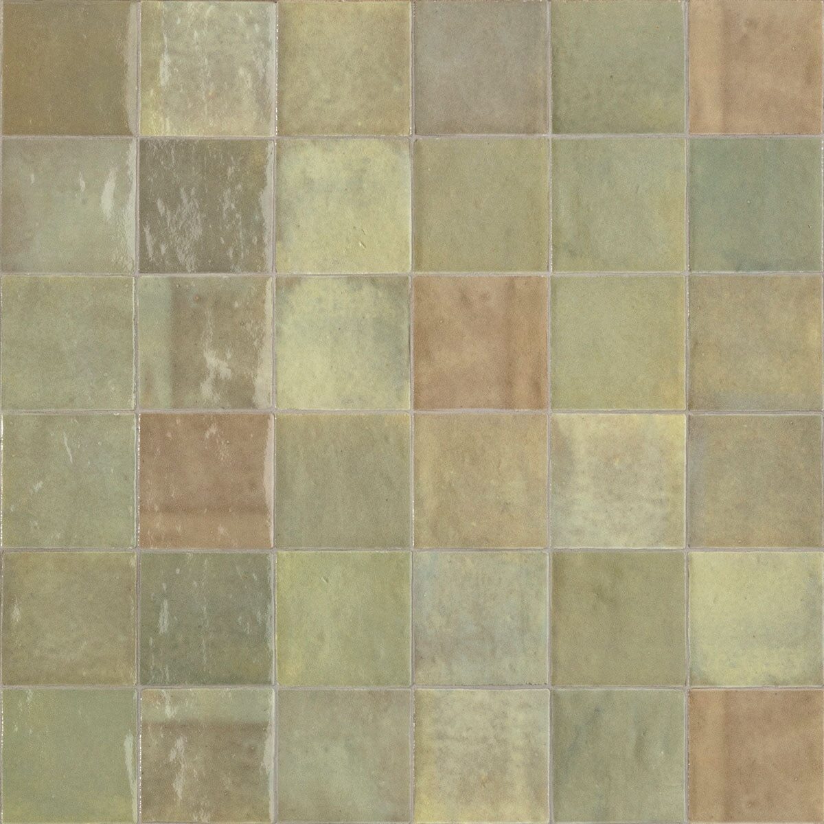 Marazzi - Zellige Neo 4 in. x 4 in. Glazed Ceramic Wall Tile - Salvia