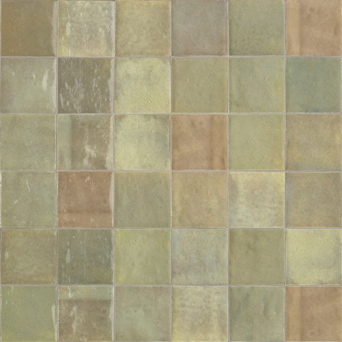 Marazzi - Zellige Neo 4 in. x 4 in. Glazed Ceramic Wall Tile - Salvia