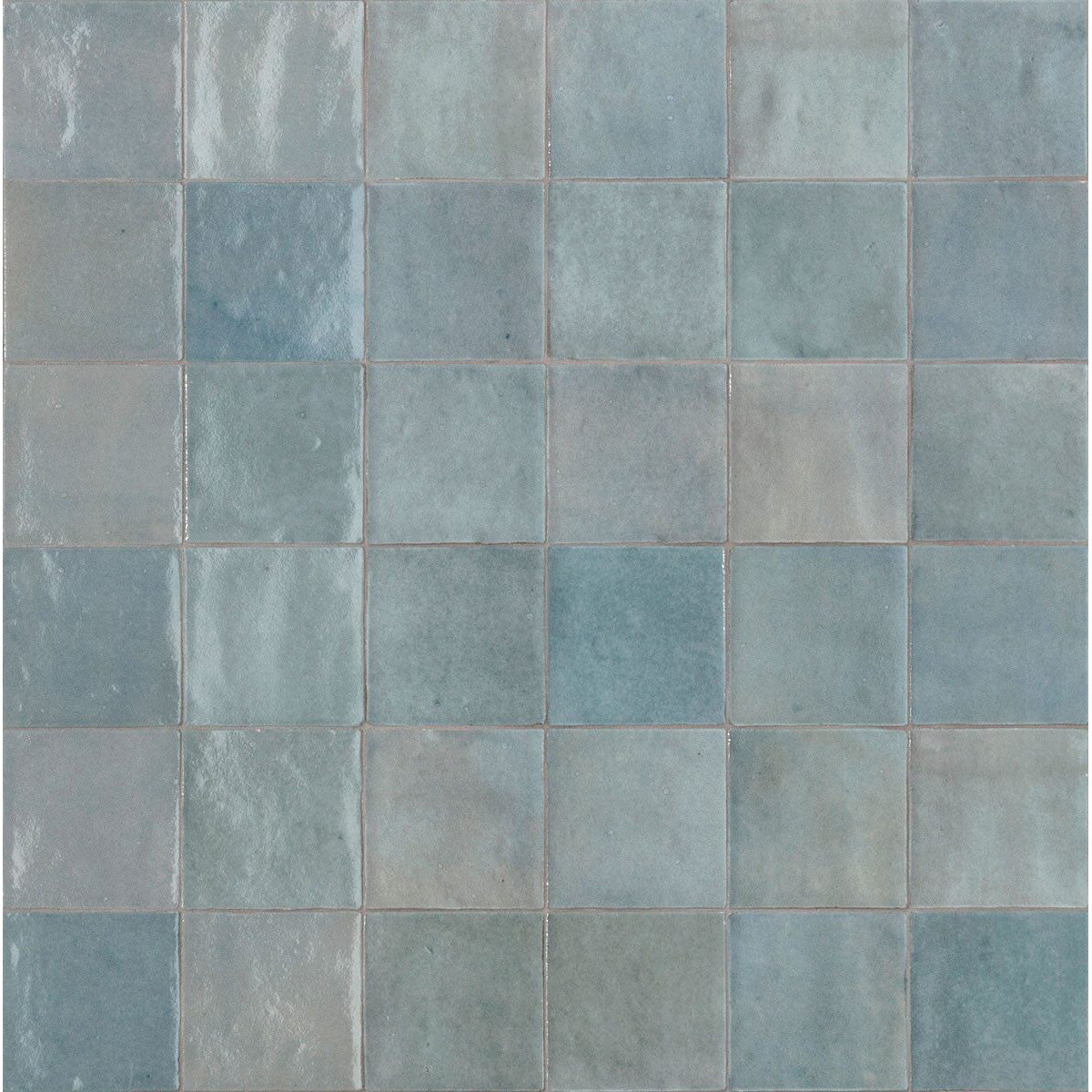 Marazzi - Zellige Neo 4 in. x 4 in. Glazed Ceramic Wall Tile - Cielo