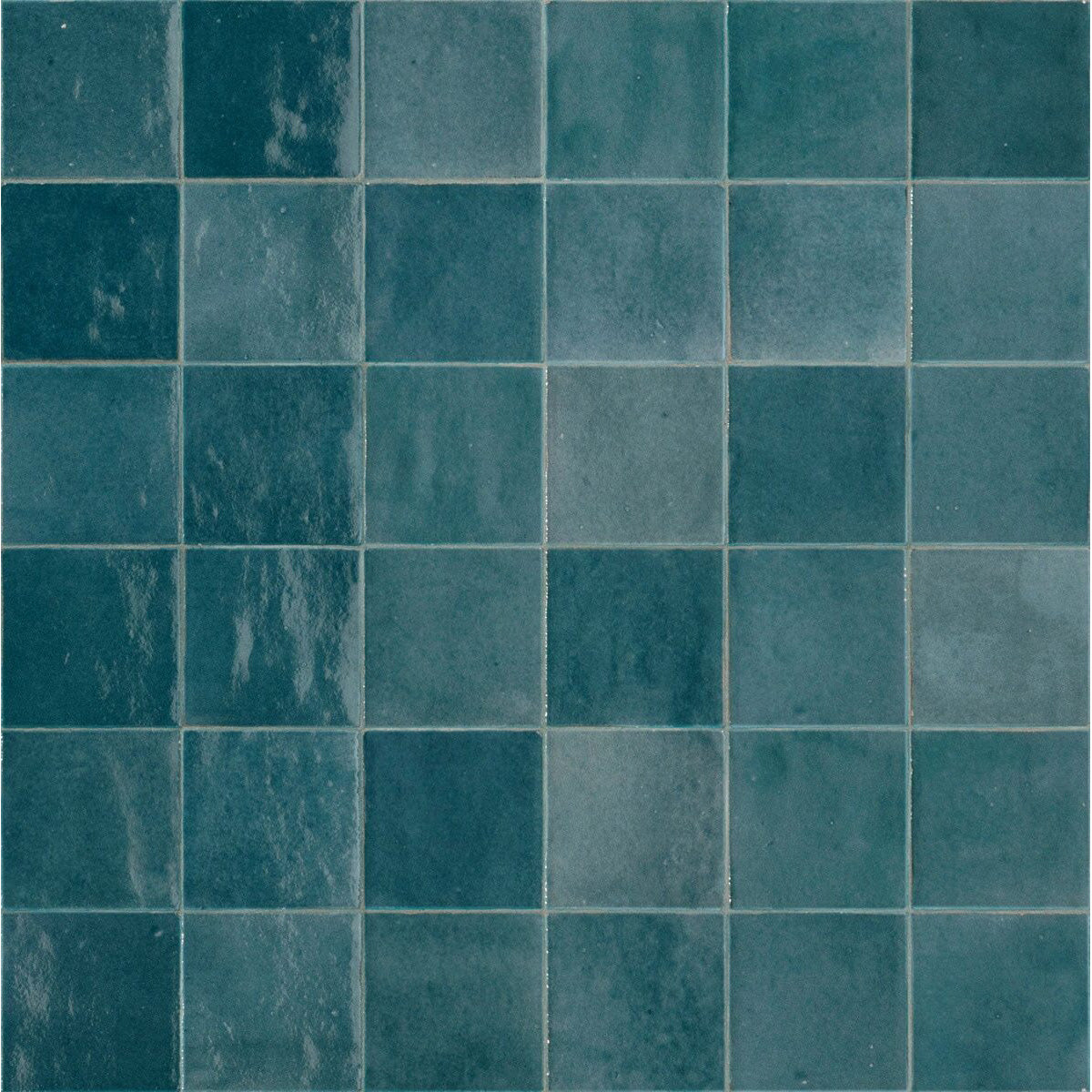 Marazzi - Zellige Neo 4 in. x 4 in. Glazed Ceramic Wall Tile - Petrolio