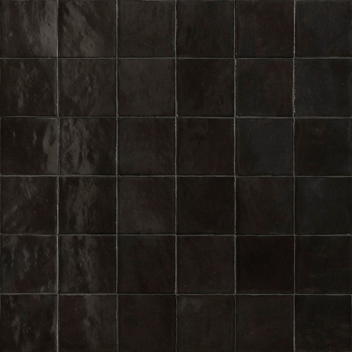 Marazzi - Zellige Neo 4 in. x 4 in. Glazed Ceramic Wall Tile - Carbone