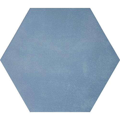 Bestile - Meraki 7.7 in. x 8.9 in. Hexagon Porcelain Tile - Base Azul