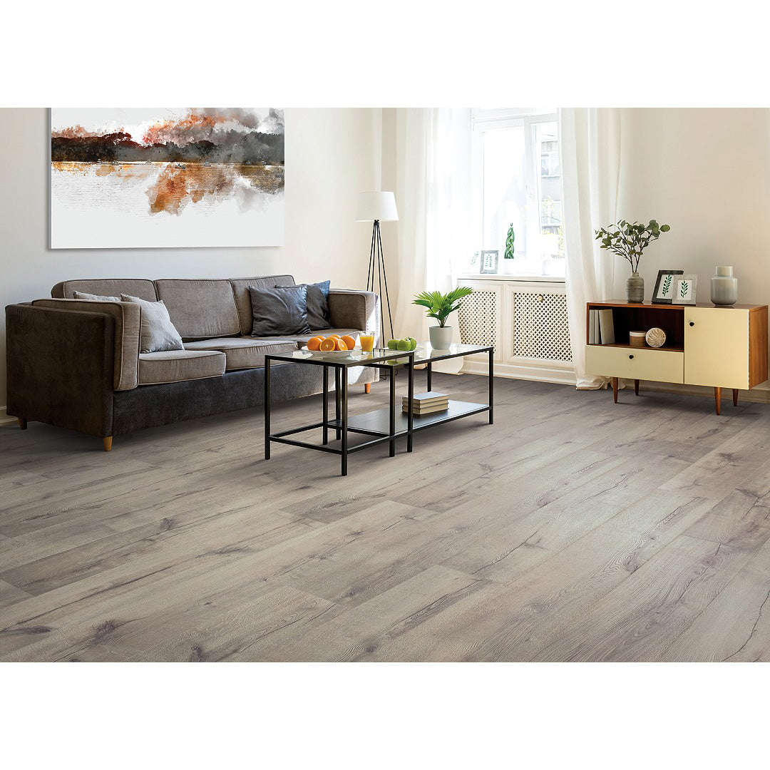 Mohawk - Revwood Plus Castlebriar Laminate - Lunar Oak Room Scene