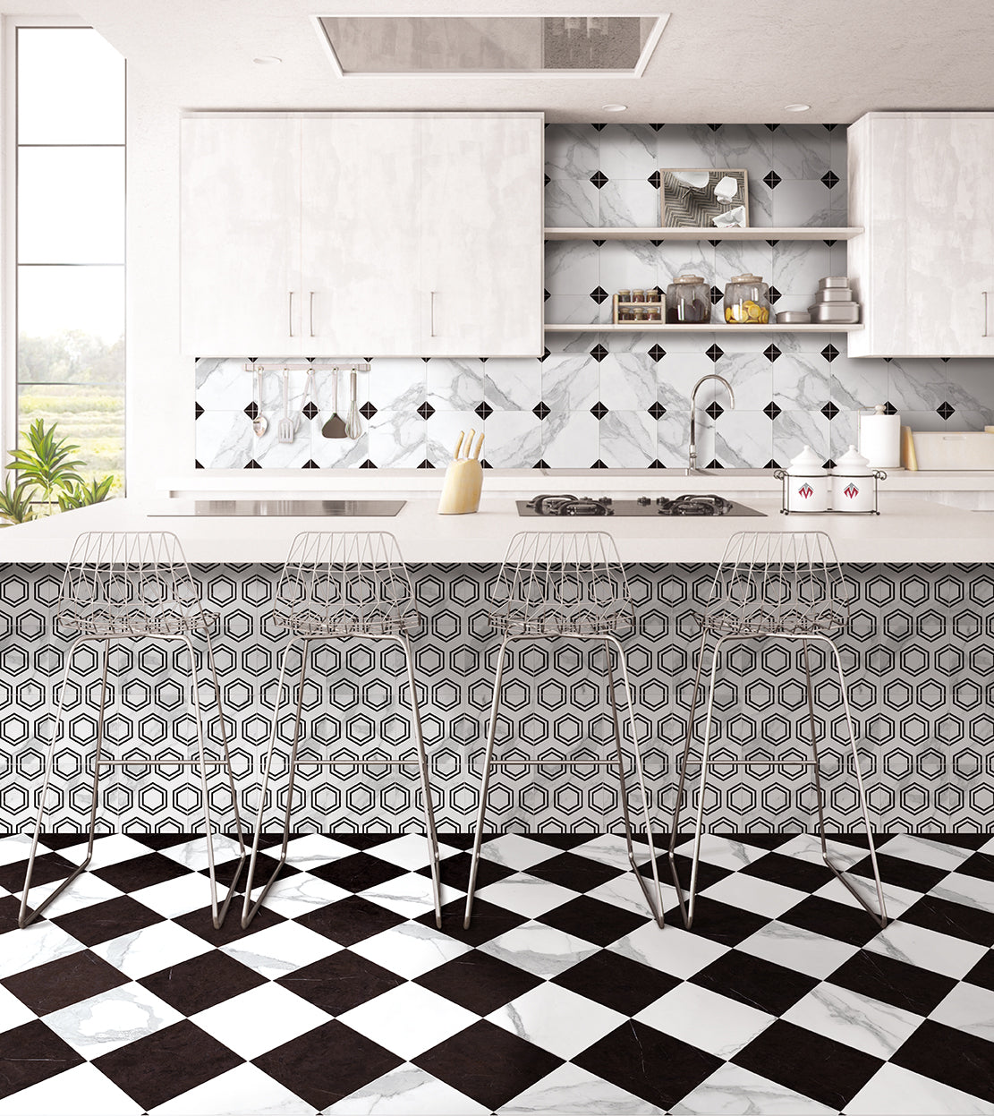mosaic tiles kitchen floor