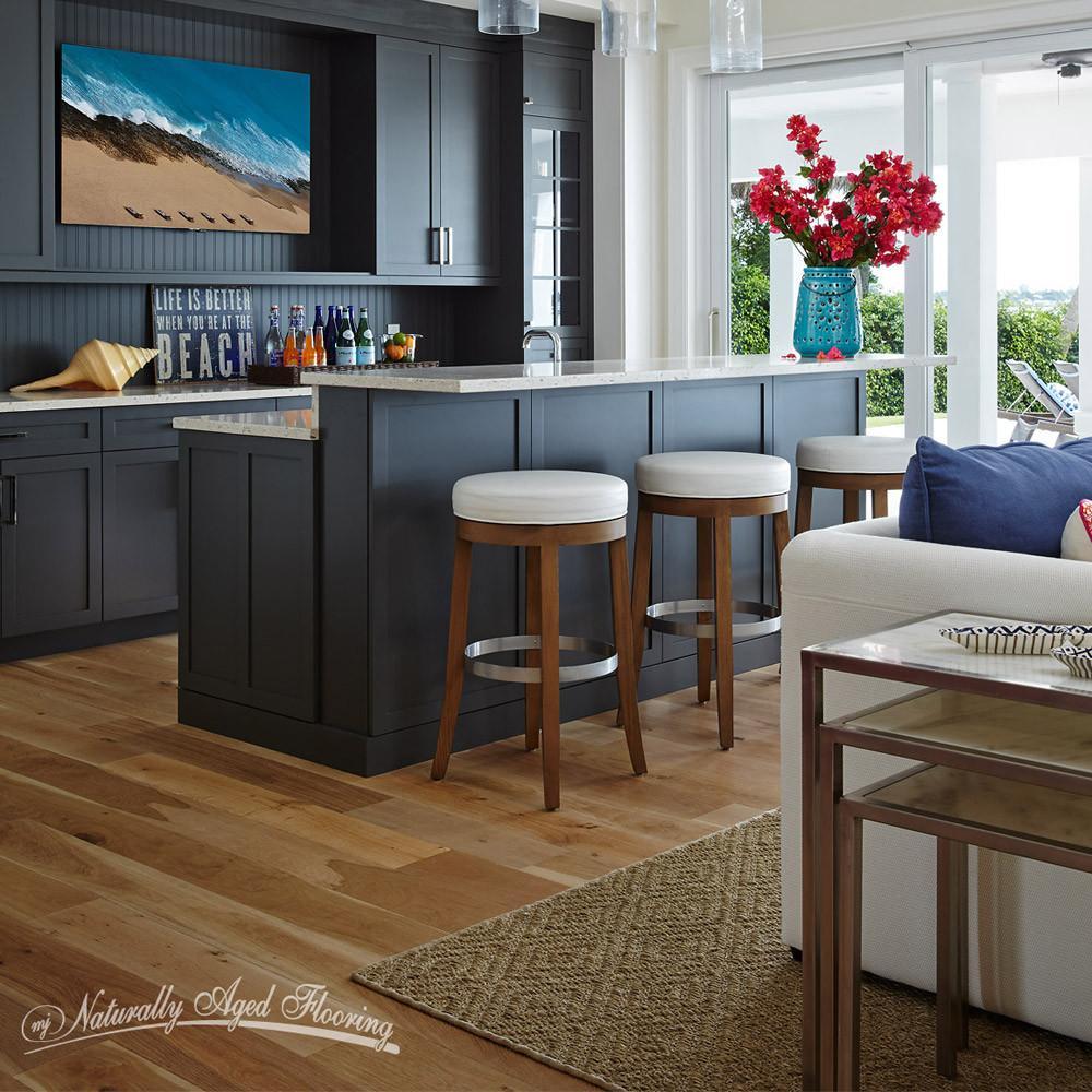 Naturally Aged Aspen Hills Hardwood Flooring in Kitchen
