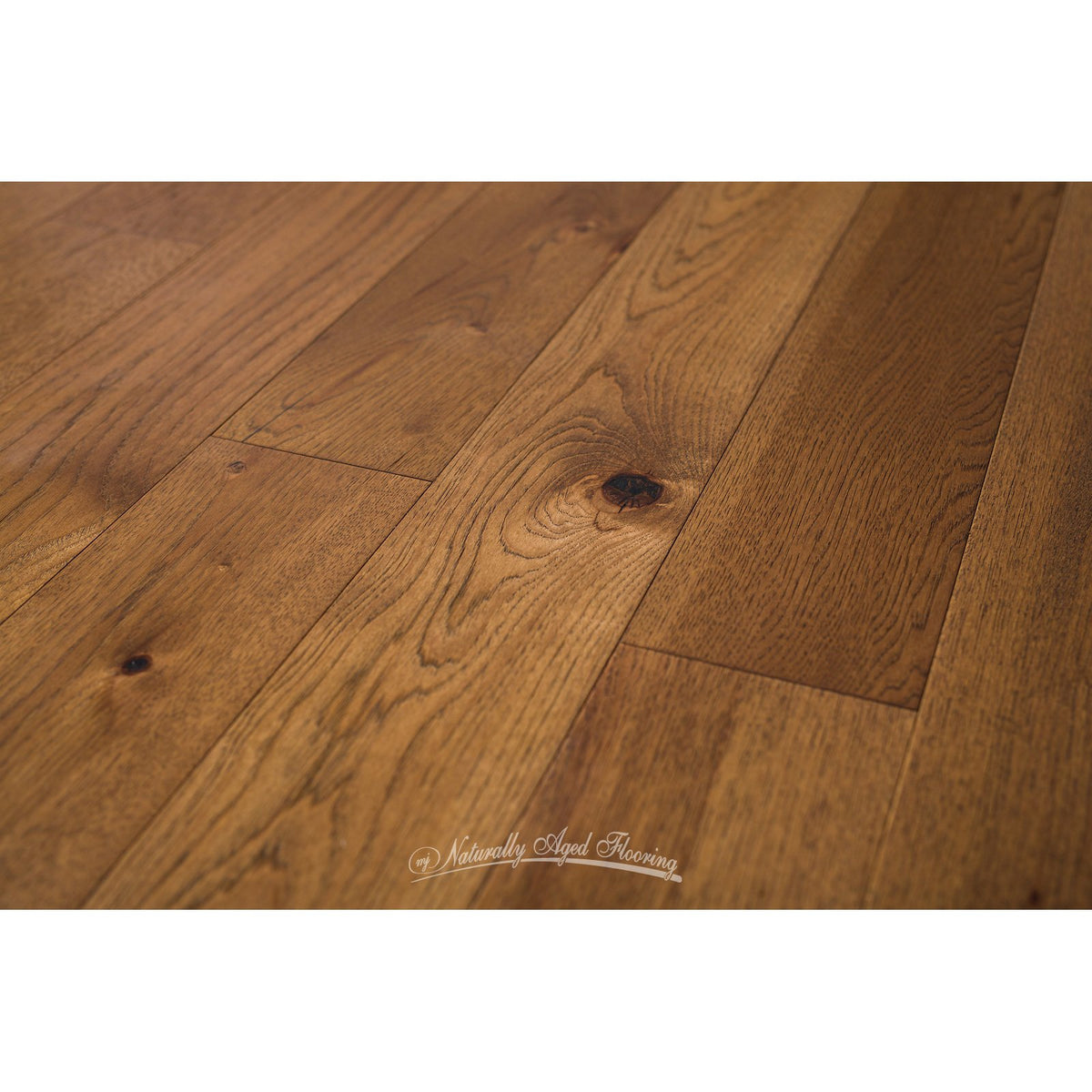 Naturally Aged Flooring - Royal Collection- Wire Brushed Hickory Engineered Hardwood - Timberland