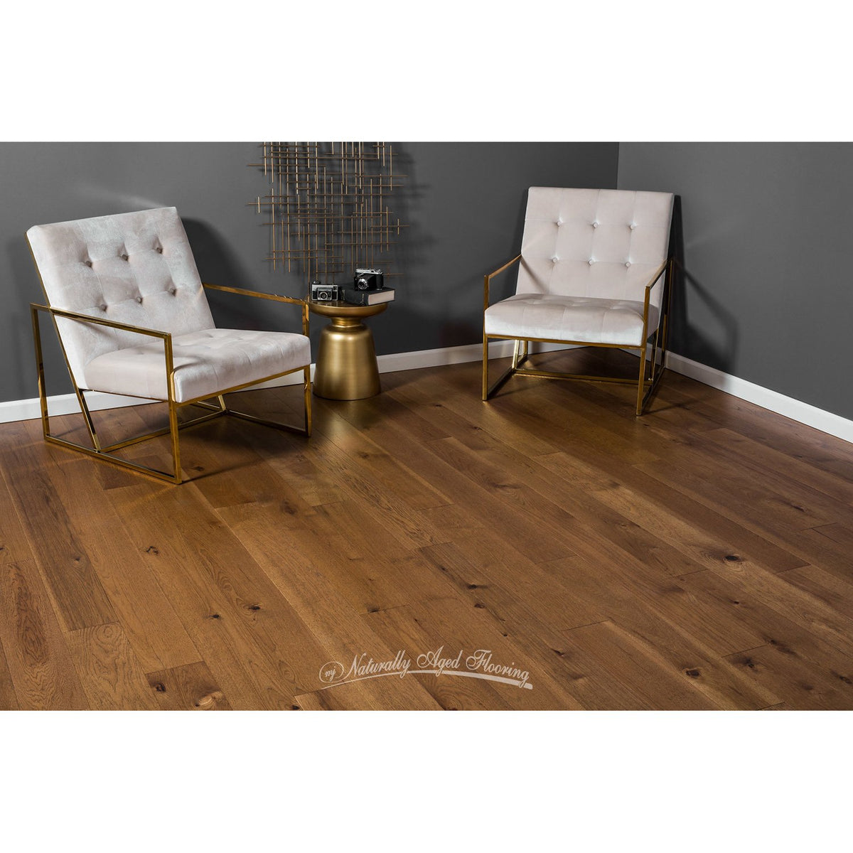 Naturally Aged Flooring - Royal Collection- Wire Brushed Hickory Engineered Hardwood - Timberland