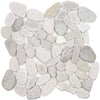See Tesoro - Ocean Stones Collection - Sliced Pebble Mosaic - Fossil Light Color