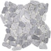 Tesoro - Ocean Stones Collection - Sliced Pebble Mosaic - Wave Bardiglio