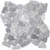 See Tesoro - Ocean Stones Collection - Sliced Pebble Mosaic - Wave Bardiglio