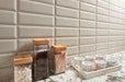 Arizona Tile - Paloma 4" x 16" Wall Tile - Pumice Bevel Glossy Installed