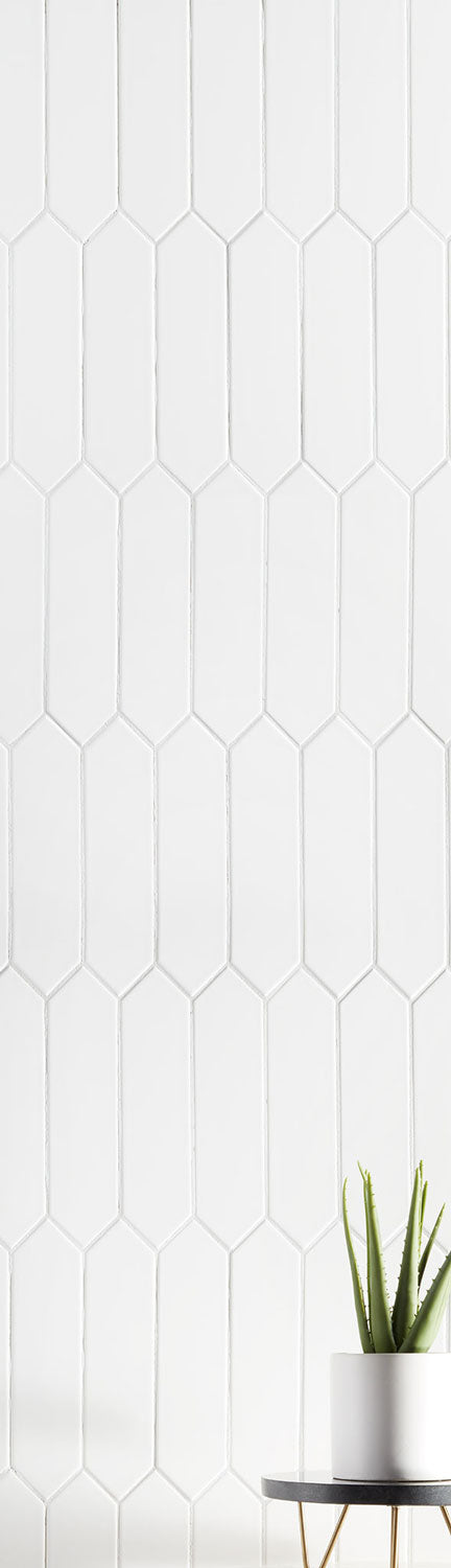 Arizona Tile - Paloma 3&quot; x 12&quot; Picket - Cotton Matte Installed