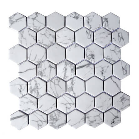 Happy Floors - Endura Collection - Hexagon Mosaic - Arabescato