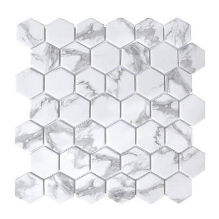 Happy Floors - Endura Collection - Hexagon Mosaic - Calacatta