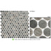 Bellagio - Polka Dots Penny Round - Umbel Grey Close View