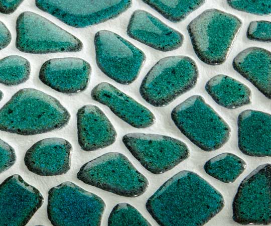 Maniscalco - Pele Pebbles - Teal Tide Installed
