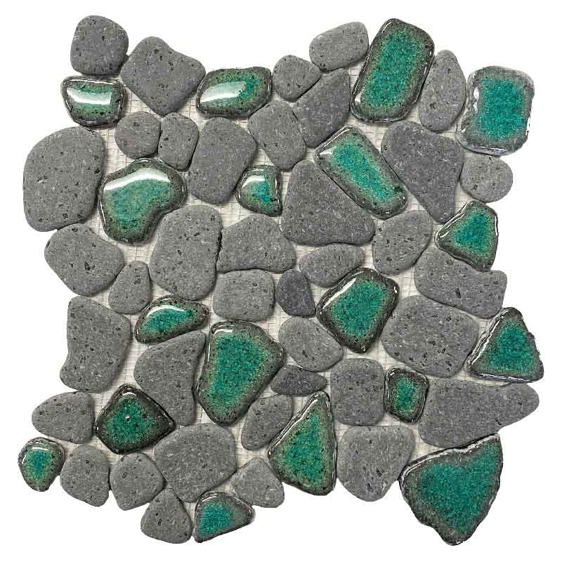 Maniscalco - Pele Pebbles - Teal Tide/Lava Blend