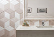 Arizona Tile - Paloma 6" x 10" Rhomboid - Cloud Glossy Installed