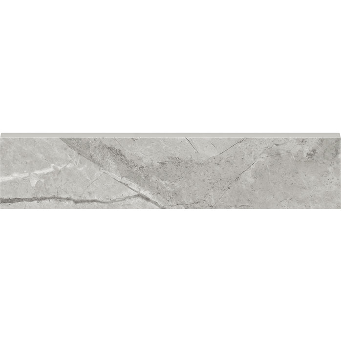 Anatolia - La Marca Glazed Porcelain 3 in. x 12 in. Polished Bullnose - Paradiso Argento