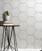 Arizona Tile - Paros Series 8.5" x 10" Rectified Color Body Porcelain Hexagon Tile - White Wall Install