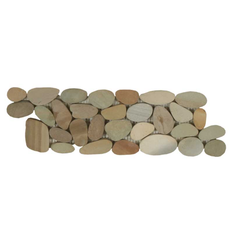 Maniscalco - Botany Bay Pebbles - Sliced Border - Olive