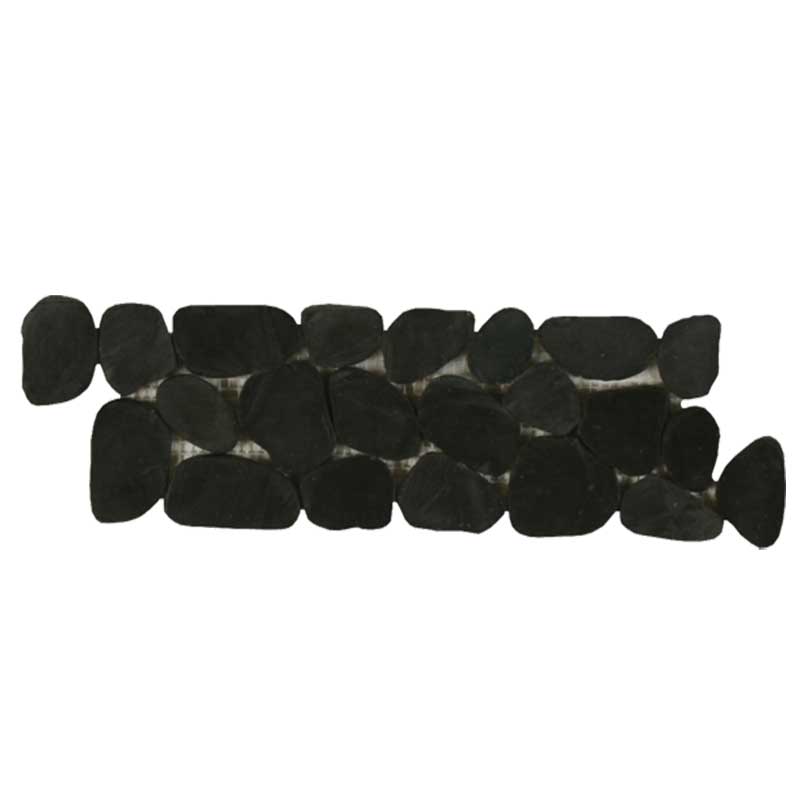 Maniscalco - Botany Bay Pebbles - Sliced Border - Stained Black