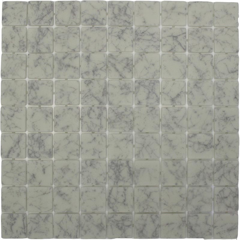 Maniscalco - Reflections Series - Glass Squares Mosaic - Carrara