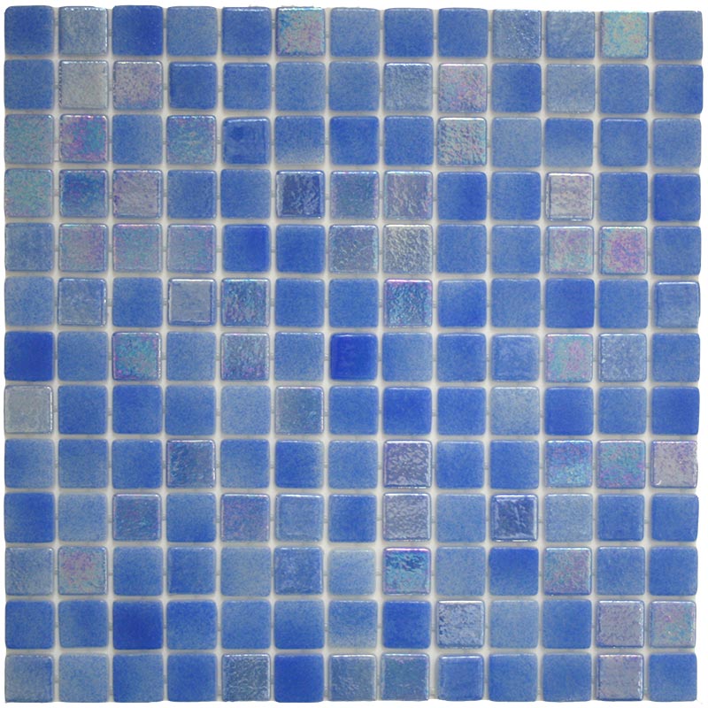 Maniscalco - Reflections Series - 1" x 1" Glass Squares Mosaic - Cerulean