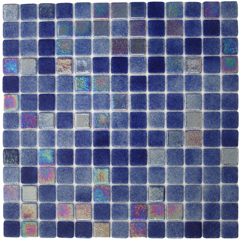 Maniscalco - Reflections Series - 1&quot; x 1&quot; Glass Squares Mosaic - Cobalt