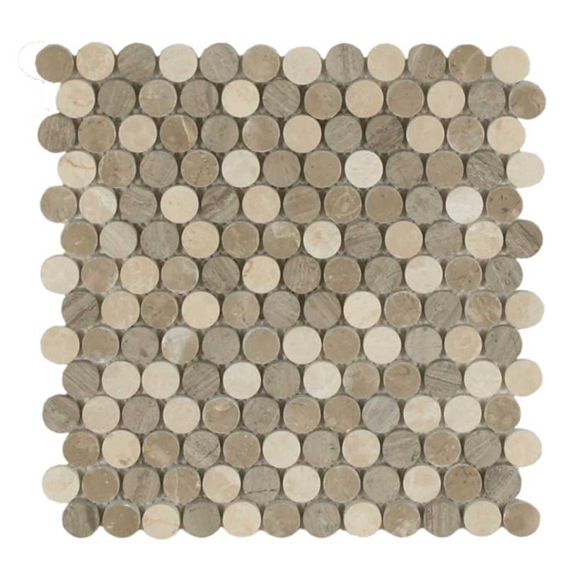 Maniscalco - Daintree Exotic Mosaics Series - Marble Dots Mosaic - Clay Blend