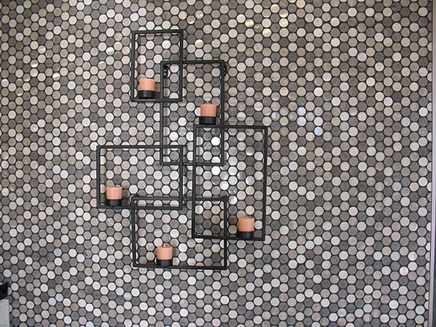 Maniscalco - Daintree Exotic Mosaics Series - Marble Dots Mosaic - Clay Blend wall installation