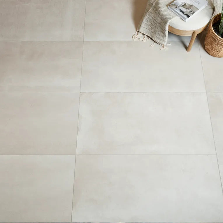 Arizona Tile - Reside USA Series - 24&quot; x 48&quot; Rectified Porcelain Tile - Beige floor installation