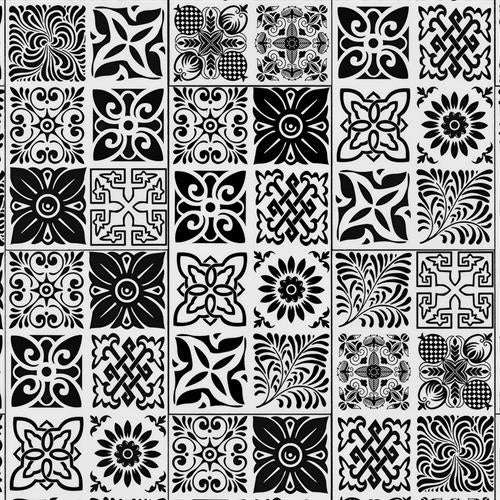 Trucor by Dixie Home - TRUCOR Tile 12&quot; x 24&quot; - Abstract - Black &amp; White