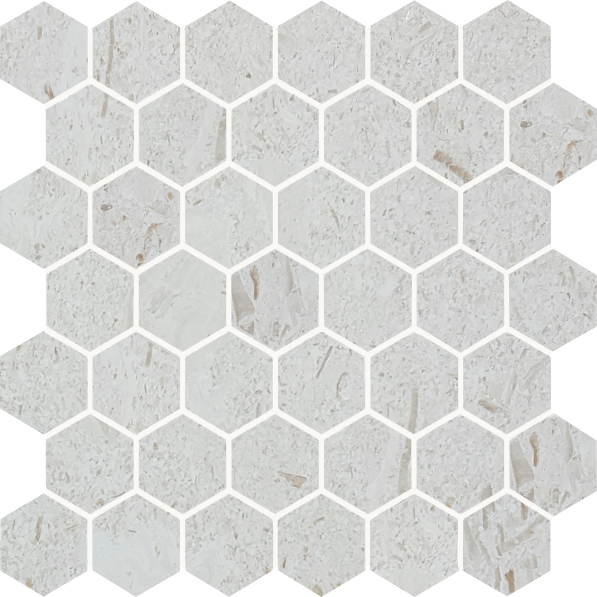 Tesoro - Sand Key Brushed Collection - 2&quot; Hex Mosaic