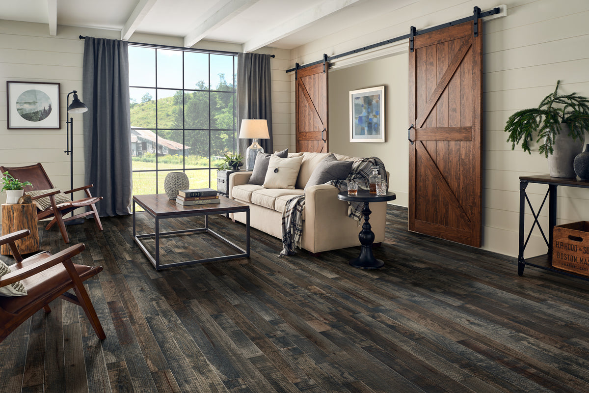 Bruce - Barnwood Living Collection - 3 1/4 in. Hickory Hardwood - Wyoming Room Scene